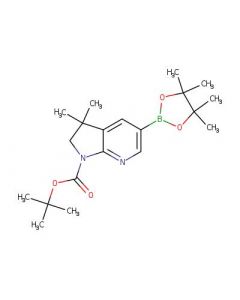 Astatech TERT-BUTYL 3,3-DIMETHYL-5-(4,4,5,5-TETRAMETHYL-1,3,2-DIOXABOROLAN-2-YL)-2,3-DIHYDRO-1H-PYRROLO[2,3-B]PYRIDINE-1-CARBOXYLATE; 0.25G; Purity 95